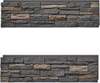 Faux Stone Wall Panels 2-Pack PU Stone Veneer Siding, Mortarless 46.25x12.88 - Image 4