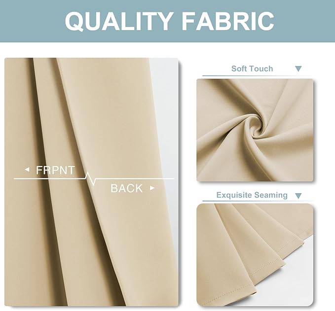 ChrisDowa Blackout Curtains 48 inches Long - Image 4