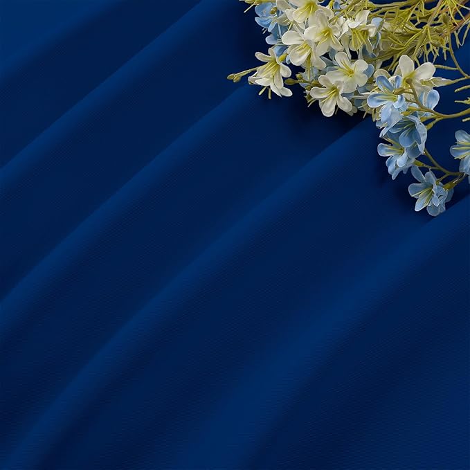 CUCRAF Royal Blue Blackout Curtains 108 inch Length 2 Panels Set, Rod Pocket - Image 6
