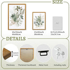 LLEEMPI Sage Green Wall Art Set of 3, Modern Watercolor Botanical Wall Decor - Image 7