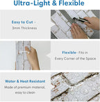 COMSTICKC 3D Faux Brick Wall Panels Peel and Stick, Small Size Self Adhesive - Image 5