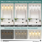 Ascher Bathroom Light Fixtures, 4-Light Vanity Light Over Mirror, Brushed - Image 9