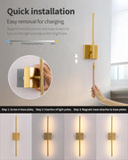 KDG Cordless Wall Sconces Set of 2, Wireless 5200mAh Rechargeable Battery - Image 4