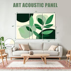 6 Pack Art Acoustic Panels Sound Absorbing Boho Botanical Leaf Orange Green - Image 2