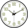Glow in The Dark Wall Clock, Large Easy Read Numbers Tempered Glass Night Light by MABPEDO
