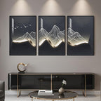 Large Framed Modern Abstract Mountain Wall Art - Image 3