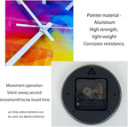 Square Glass Wall Clock Silent Analog Wall Clocks Battery Operated 14 Inch - Image 7