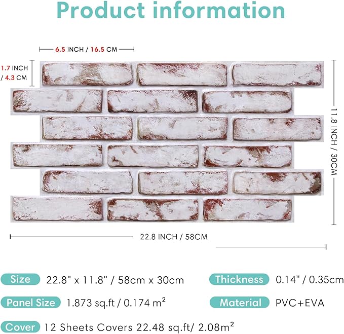 Commomy Faux Brick 3D Wall Panels - Image 6