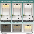 Ascher Bathroom Light Fixtures, 3-Light Vanity Light Over Mirror, Wall Lamp - Image 4