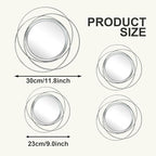 4 Piece Gold Round Wall Mirror Set Modern Metal Circle Home Decor - Image 6