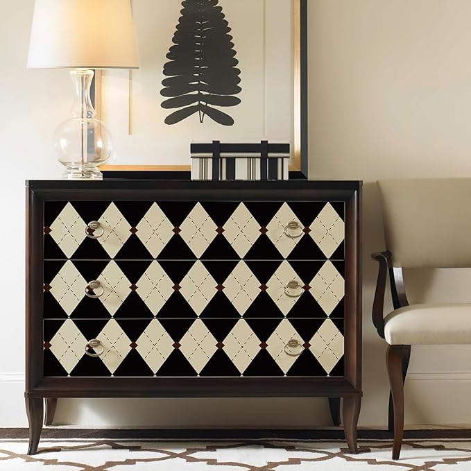 Simon&Siff Retro Peel and Stick Wallpaper Black and White Cream Wallpaper - Image 4