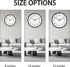 HZDHCLH Wall Clock Black, Silent Wall Clocks Battery Operated 10 Inch Modern - Image 3