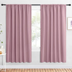 NICETOWN 2 Panels Blackout Curtains, Rod Pocket Window Curtains Room Darkning by NICETOWN