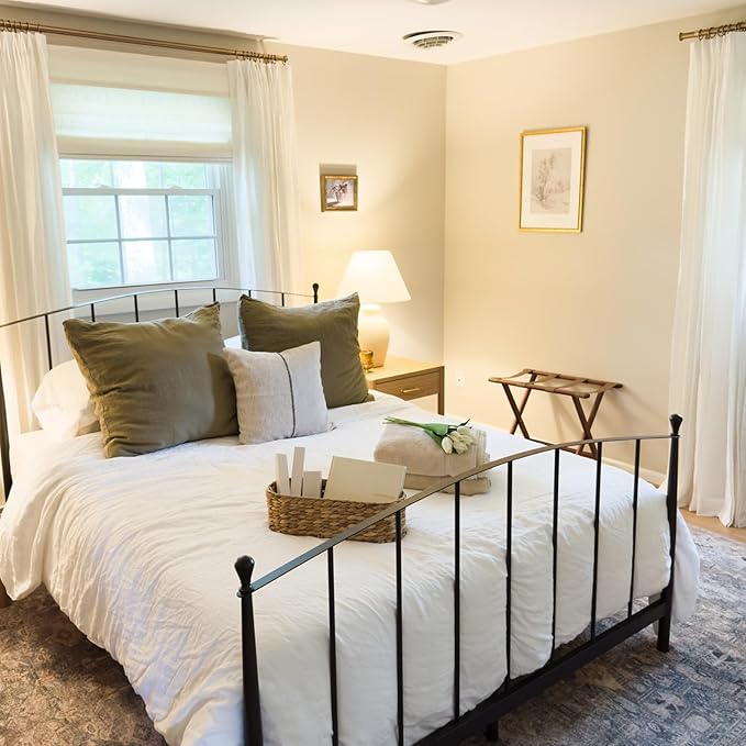 TWOPAGES Natural Woven Motorized Roman Shades, Custom Cordless Light Filtering - Image 3