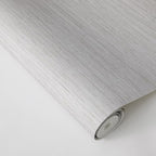 Tempaper Textured Pewter Grey Horizontal Faux Grasscloth Removable Peel and - Image 5