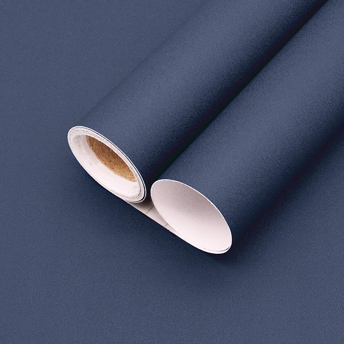 Yancorp 24"x394"/32.8' Matte Gray Blue Peel and Stick Wallpaper Removable by YancorpHomeDecor