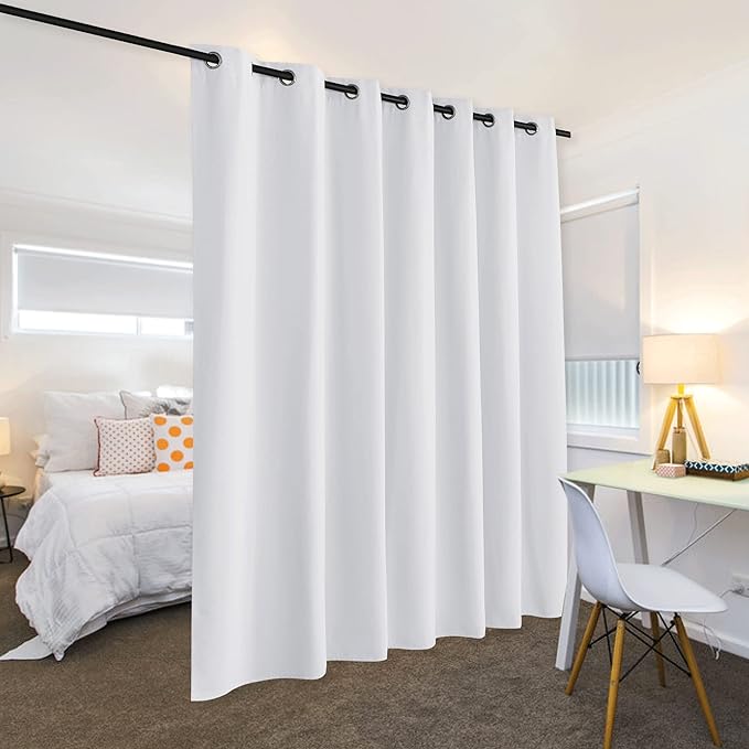RYB HOME Sliding Door Curtains Room Divider, Heavy Duty Grommet Curtain - Image 3
