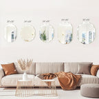 Bathroom Mirrors for Over Sink, Round Frameless Mirrors for Wall, 30x36 Inch - Image 5