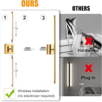 Morauroral 36 Inch Battery Operated Wall Sconces Set of 2, Dimmable Battery - Image 4