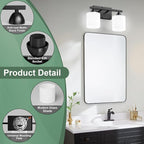 Black Bathroom Lights Over Mirror, Anti-rust Vanity Light Fixture - Image 2