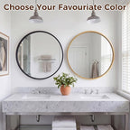NEWBULIG 30 Inch Round Wall Mirror, Bathroom Mirror - Image 8