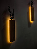 Artificial Eucalyptus with LED Lights Wall Planters Rustic Wall Decor with - Image 5