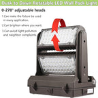 Dusk to Dawn 150W Rotatable LED Wall Pack Light, 5000K 21000LM 800-1000W - Image 4