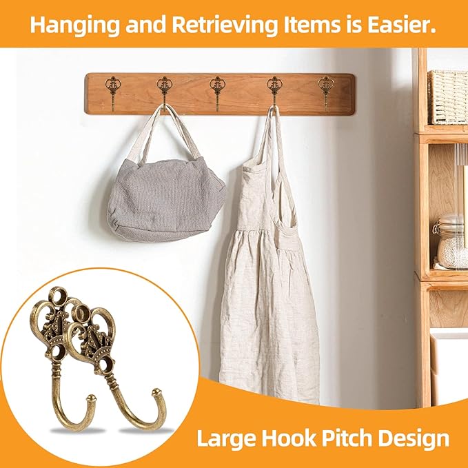 20 PCS Vintage Decorative Wall Hooks, Bohemian Decorative Coat Hook - Image 5
