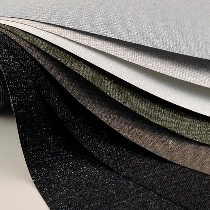 Blended Brown Peel and Stick Wallpaper Slight Velvety Feeling Woven Fabric - Image 3