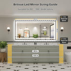 84x40 Inch LED Bathroom Mirror - Image 2