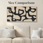 Framed Abstract Neutral Horizontal Wall Art - Image 7