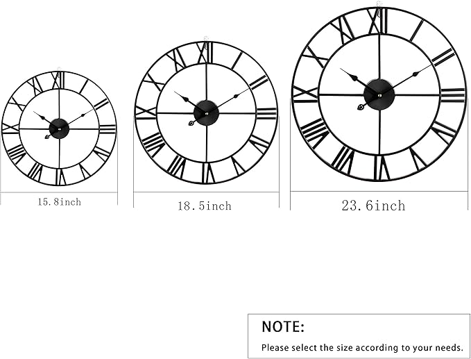 LEIKE 24" Modern Large Wall Clocks, Silent Non Ticking, Battery Operated - Image 3