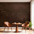 Coffee Brown Peel and Stick Wallpaper Concrete 16''x354'' Caramel Limewash by Bumoo