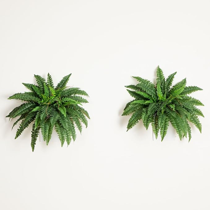 Nearly Natural 40in Hanging Artificial Boston Fern Plant Set of 2 - Image 8