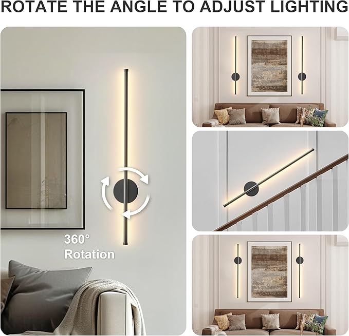 Battery Operated Modern Wall Sconces Set of Two, Rechargeable Wireless Wall - Image 7