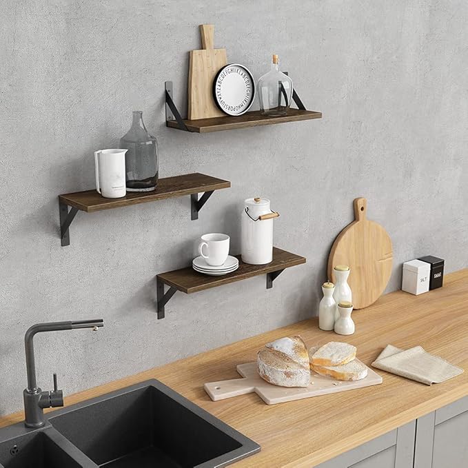 Forbena Rustic Floating Book Shelves - Image 6