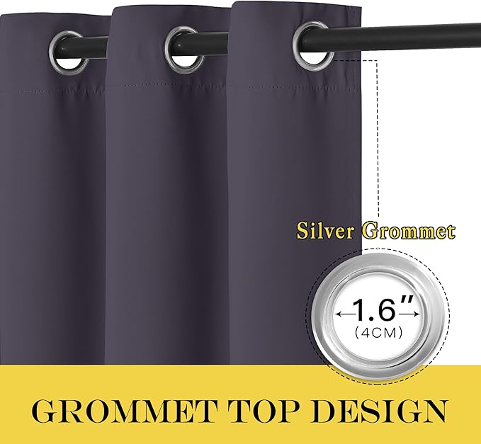 NICETOWN Blackout Curtains 72 inches Long, Grommet Privacy Window Thermal - Image 5