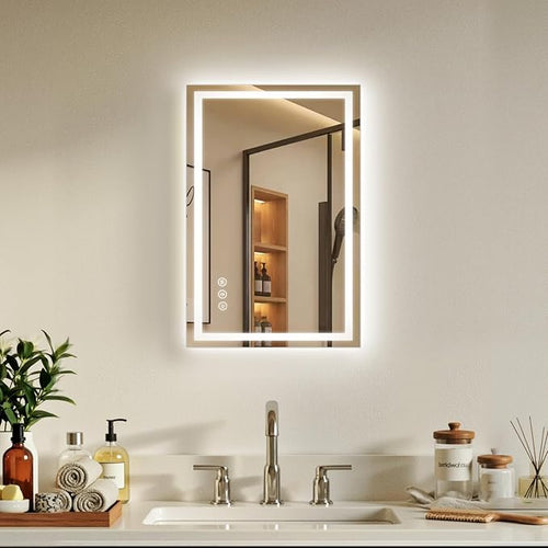 16X24 LED Bathroom Mirror with Lights, Backlit + Front Lit, Lighted Bathroom by Rpoesx