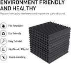 Focusound 80 Pack Acoustic Foam Panels 1" x 12" x 12" Sound Proof Foam Panles - Image 3