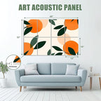 8 Pack Art Acoustic Panels Sound Absorbing Boho Botanical Leaf Orange Green - Image 2