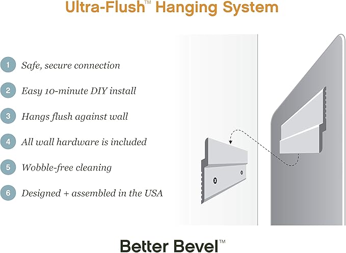 Better Bevel 12" x 48" Frameless Full-Length Rectangle Mirror | 1" Beveled Edge - Image 6