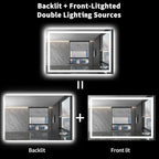 LOAAO 48X36 LED Bathroom Mirror - Image 7