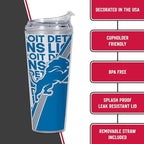 NFL Football 24oz Acrylic Tumbler with Hinged Lid, Officially Licensed Double Wall Tumbler for NFL Fans