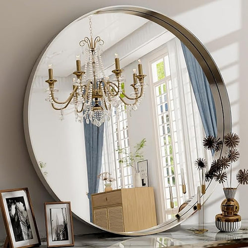 24 Inch Round Bathroom Mirror by EASLY