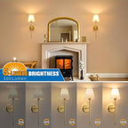 NIORSUN Battery Operated Wall Sconce Set of 2, 10 Colors Wireless Wall Lamps - Image 5