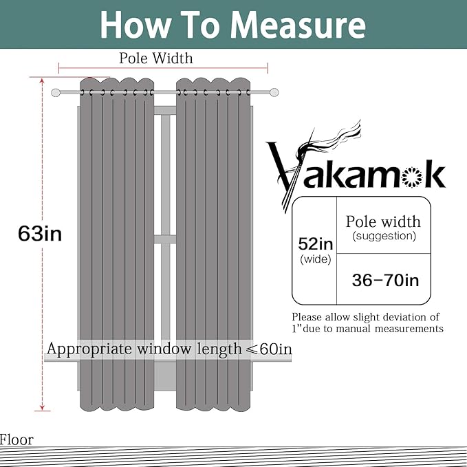 Yakamok Soft and Smooth Full Shading Curtains, 100% Blackout Curtains - Image 8