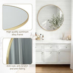 DUMOS 36 Inch Round Wall Mirror, Bathroom Mirror - Image 4