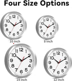 Roymnie Wall Clock Silent Non-Ticking Modern Clock Battery Operated 10 Inch - Image 5