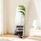 Sweetcrispy 59"x16" Arched Full Length Mirror, Leaning or Standing Full Body - Image 3