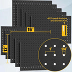PBHEPJ 10 Pcs Metal Pegboard Panels, Heavy Duty Peg Boards - Image 3